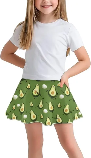 2-in-1 Tennis Skirts for Girls with Pockets Kids Built in Shorts Athletic Skorts Size 5-14