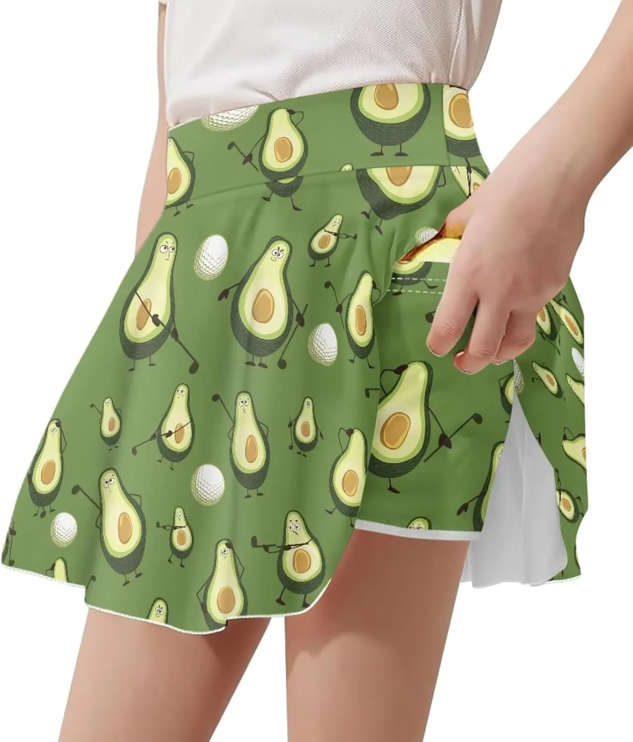 2-in-1 Tennis Skirts for Girls with Pockets Kids Built in Shorts Athletic Skorts Size 5-14