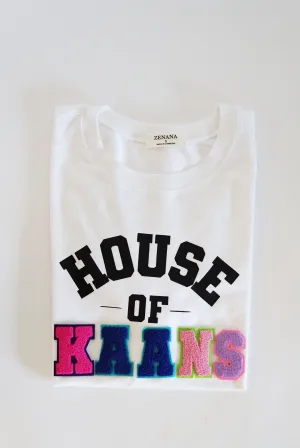 Adult Women Custom T-shirt - "House Of" Lightweight Sweatshirt - Black and White