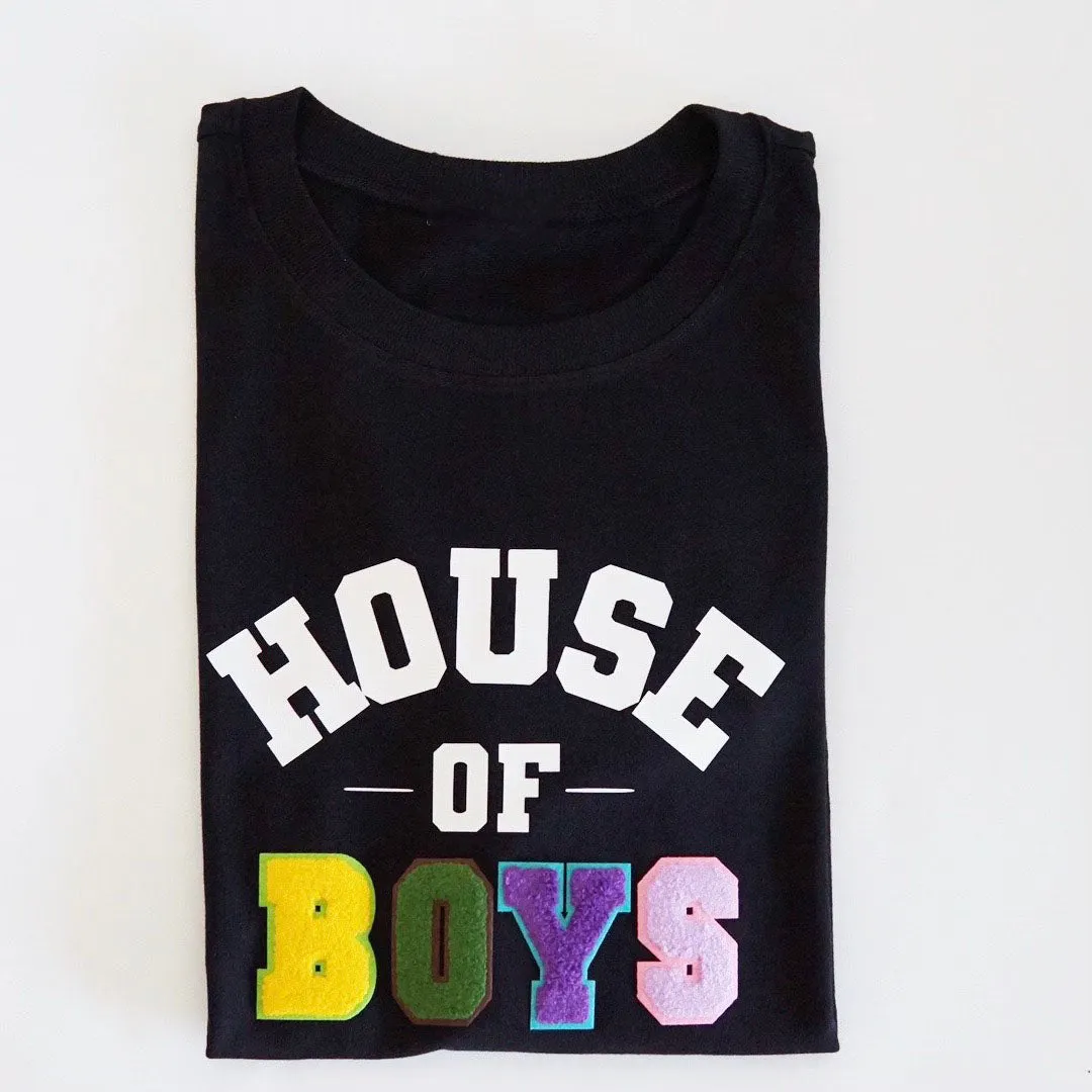 Adult Women Custom T-shirt - "House Of" Lightweight Sweatshirt - Black and White