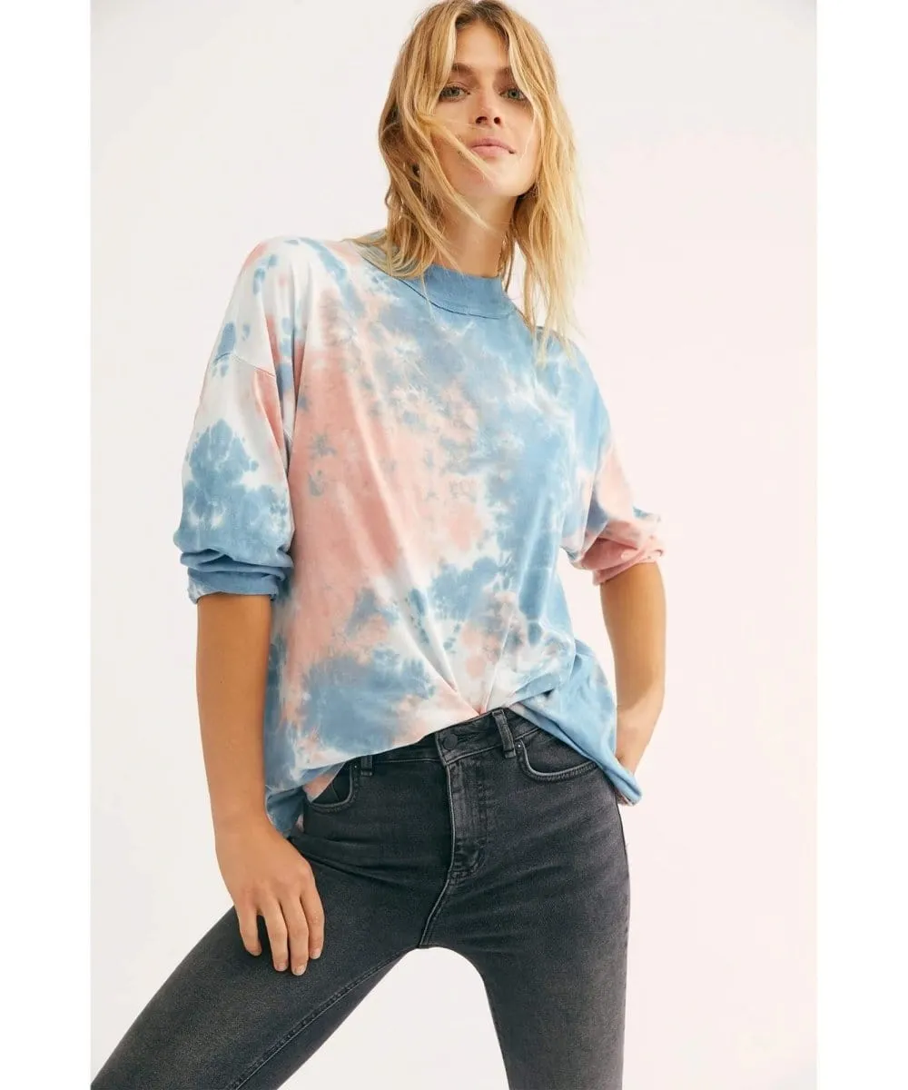 Be Free Tie Dye Cotton Candy LS