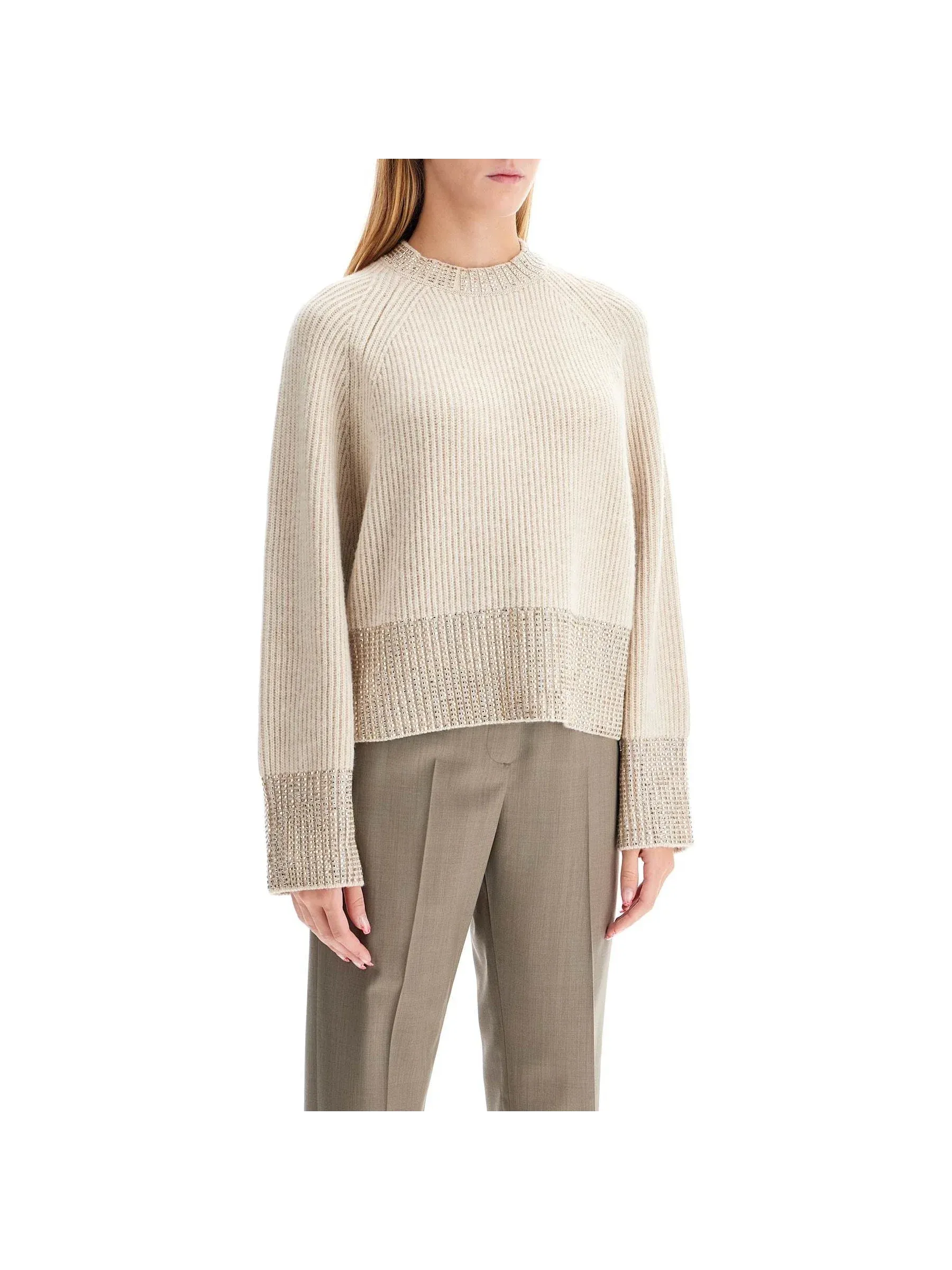 Boxy Ribbed Knit Sweater