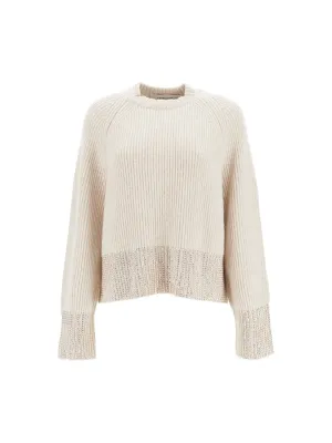 Boxy Ribbed Knit Sweater