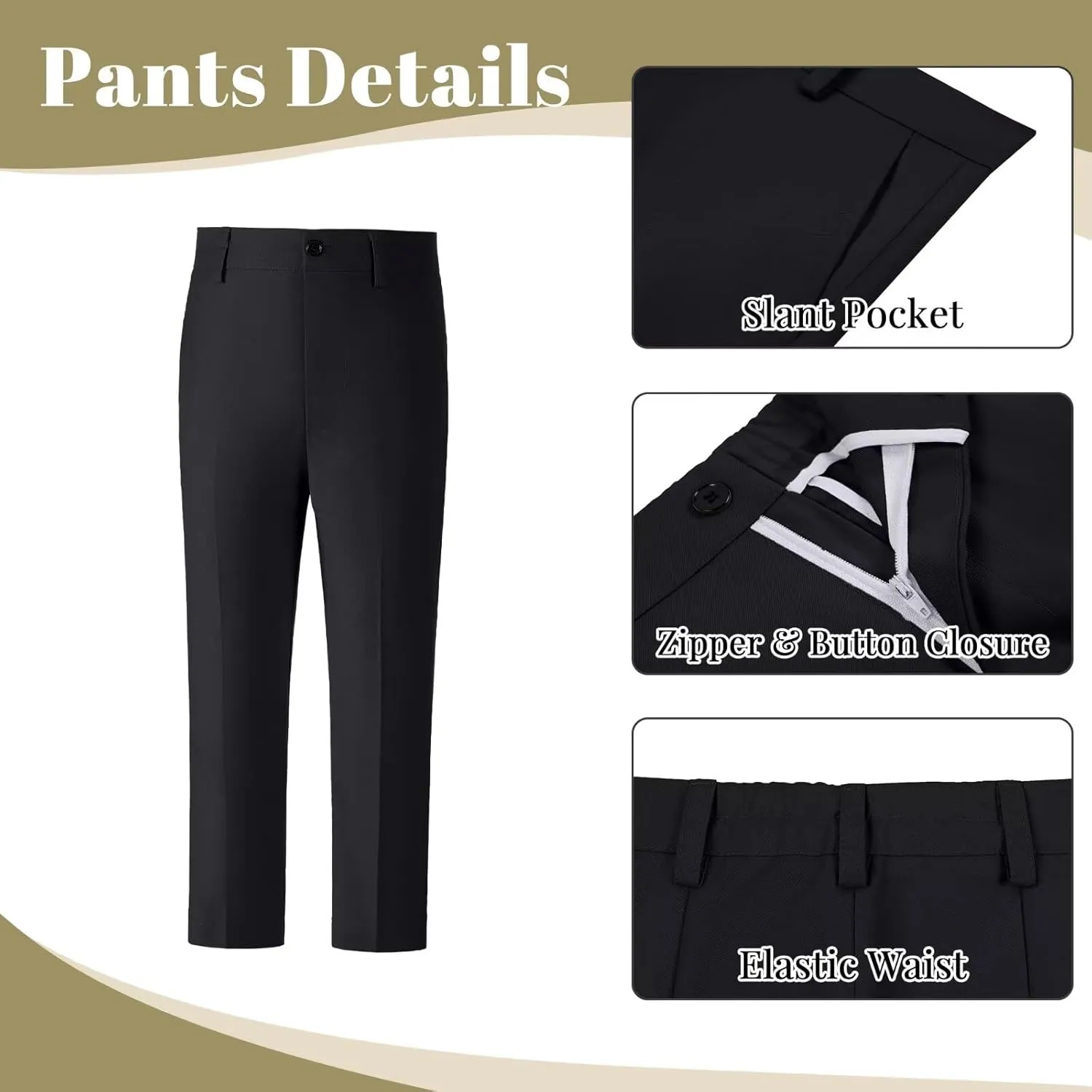 Boys Suit Floral Jacquard Suits for Boys Formal Outfit 5 Pcs Wedding Kids Suit Blazer Vest Pants Tie Shirt Set