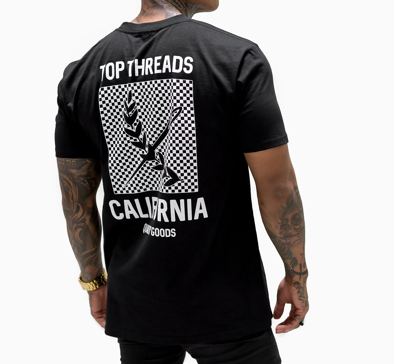 Check Tee - Black/White