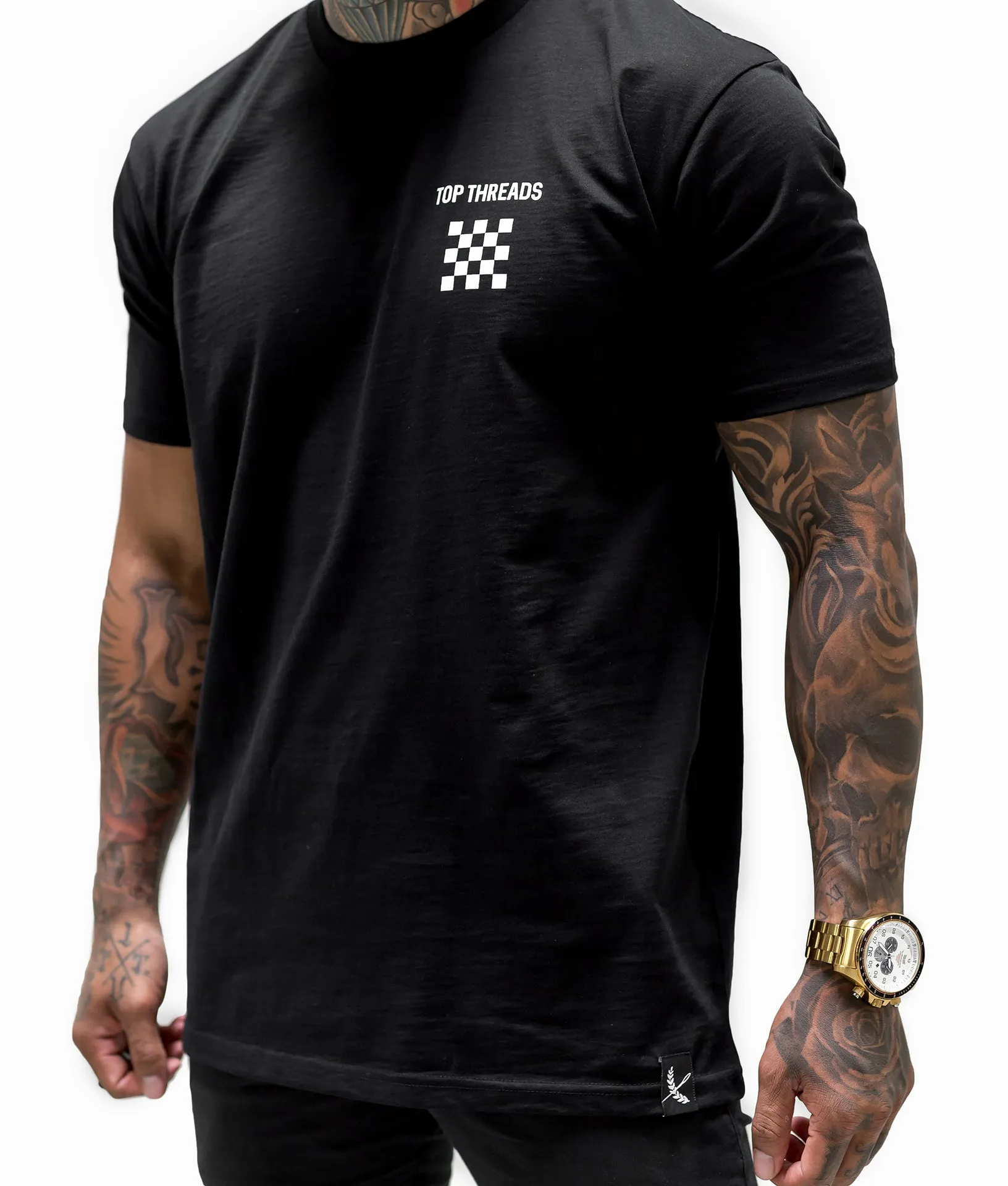 Check Tee - Black/White