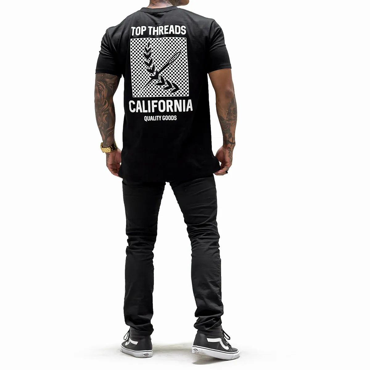 Check Tee - Black/White