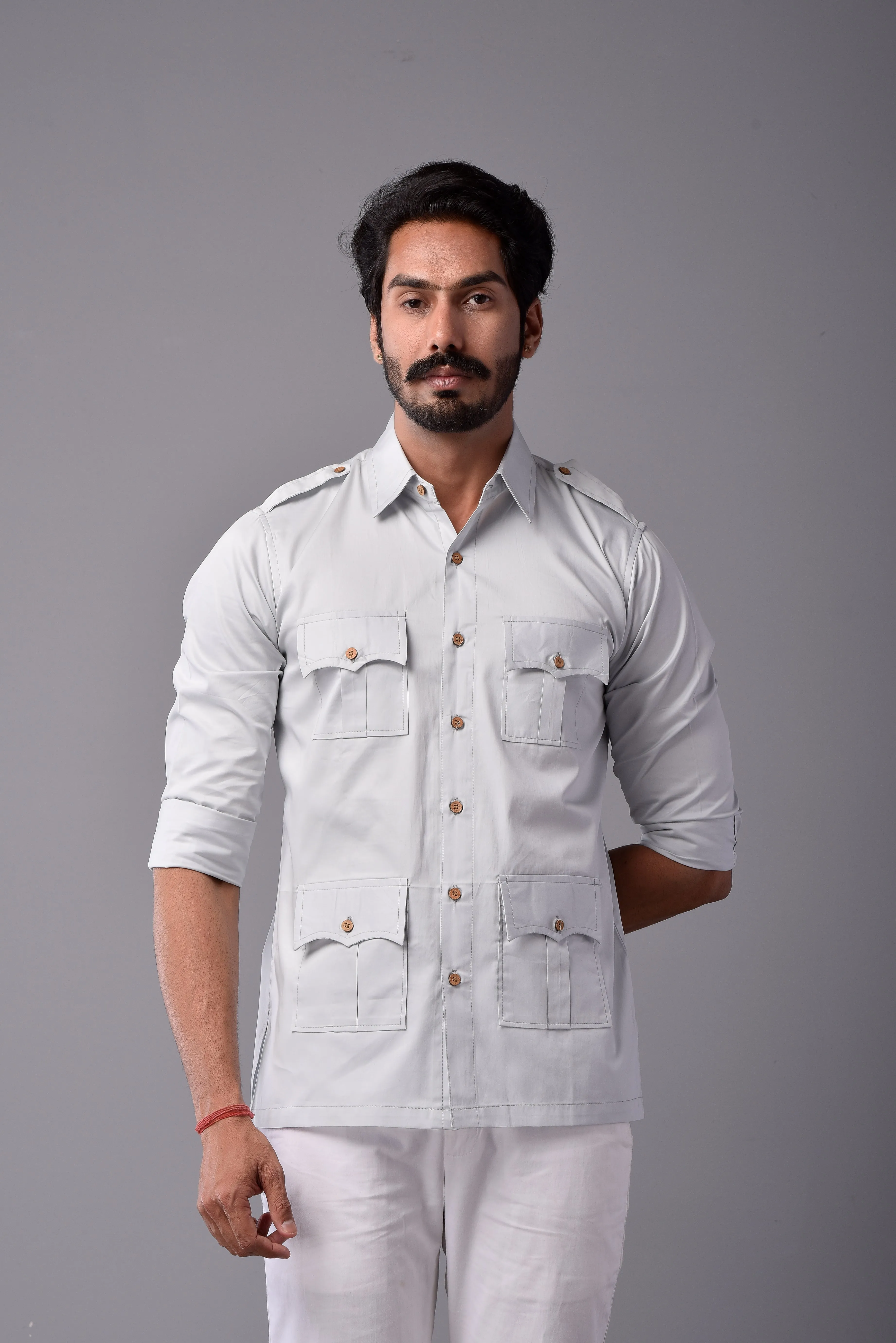 Comfy Ice Blue Hunting Style Shirt
