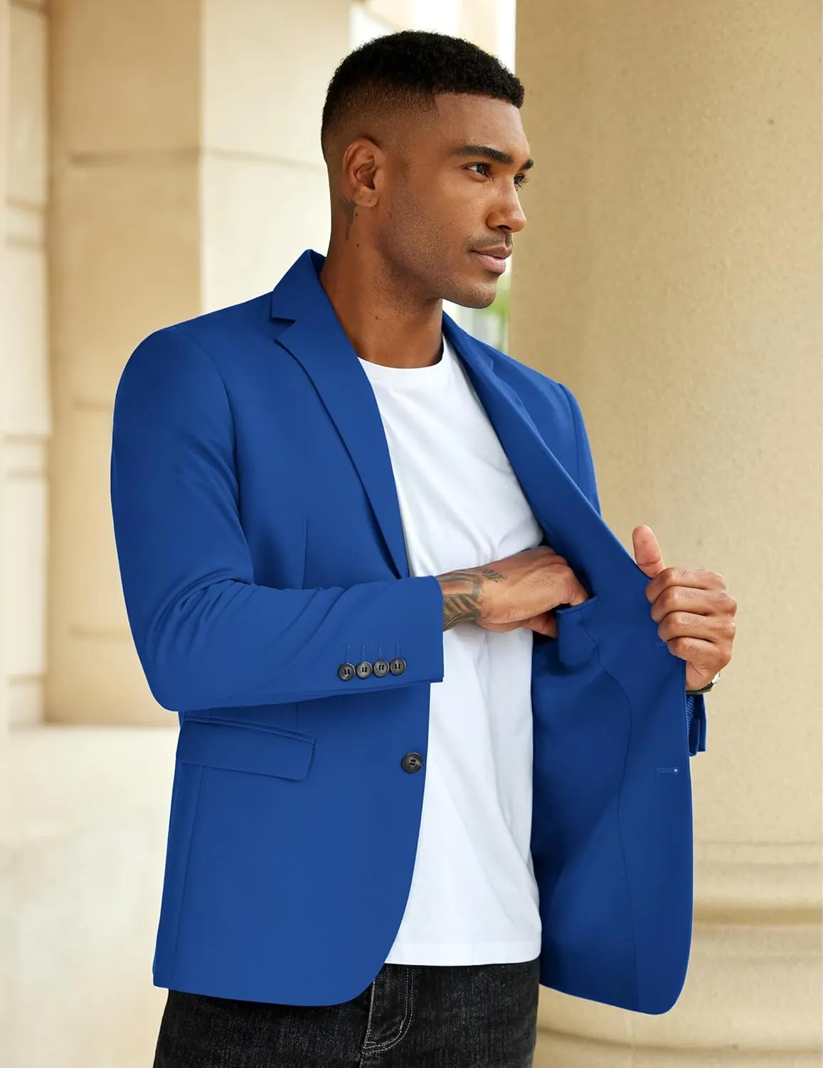 COOFANDY Men's Casual Blazer Slim Fit Sport Coat Suit Jacket Lightweight Two Button Blazer Jacket