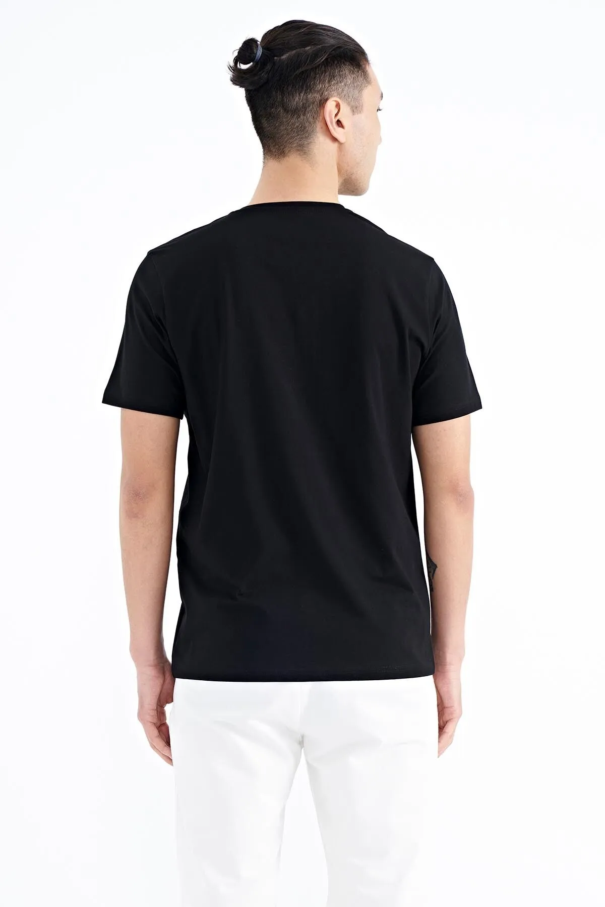 desen baskili standart kalip erkek t-shirt - 88231