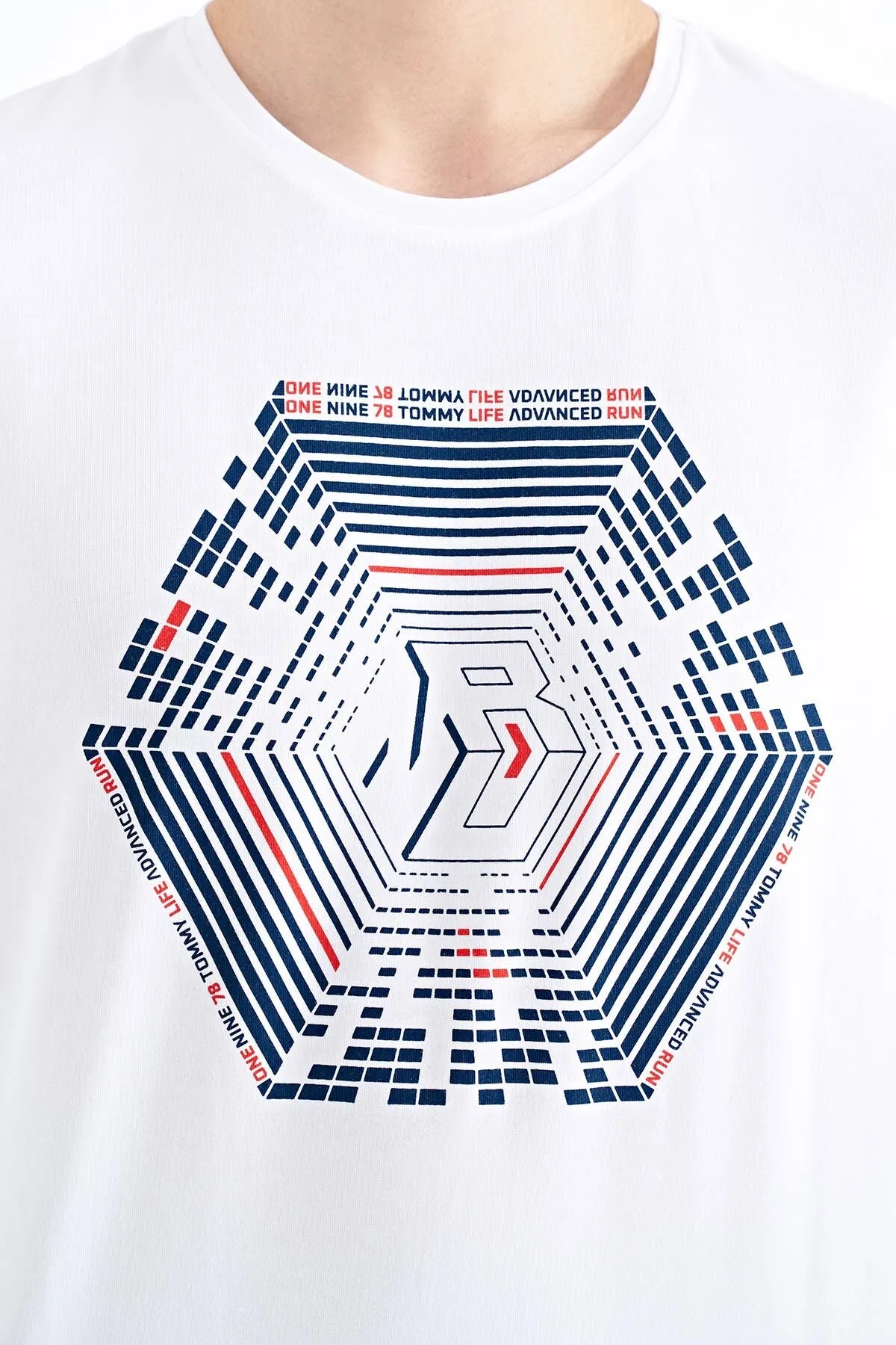 desen baskili standart kalip erkek t-shirt - 88231