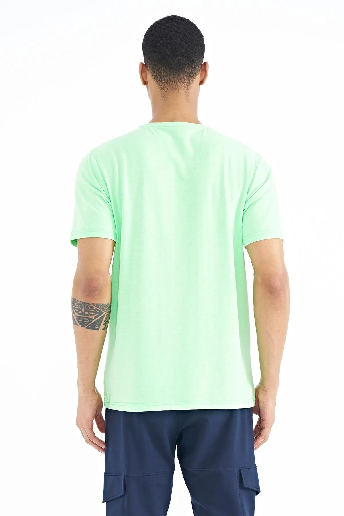 desen baskili standart kalip erkek t-shirt - 88231