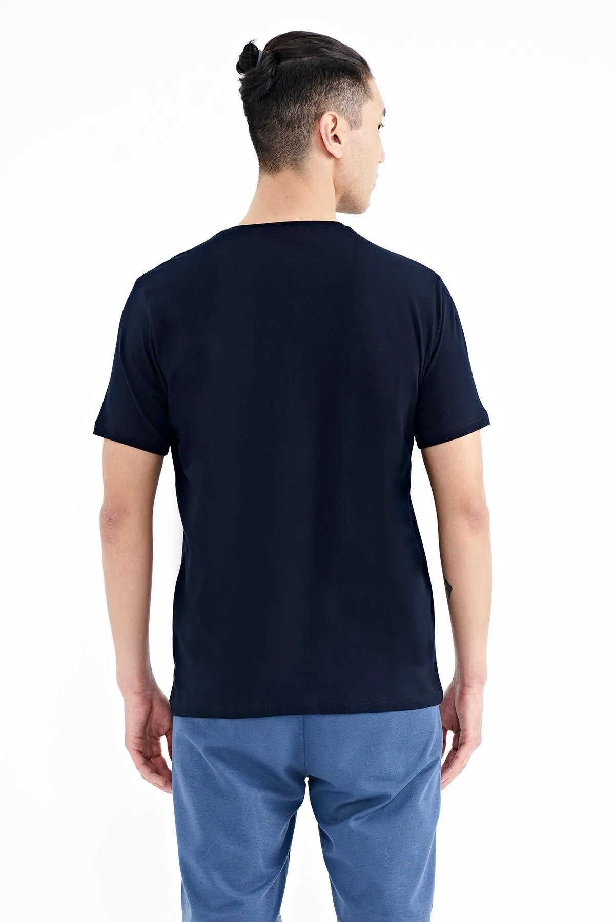 desen baskili standart kalip erkek t-shirt - 88231