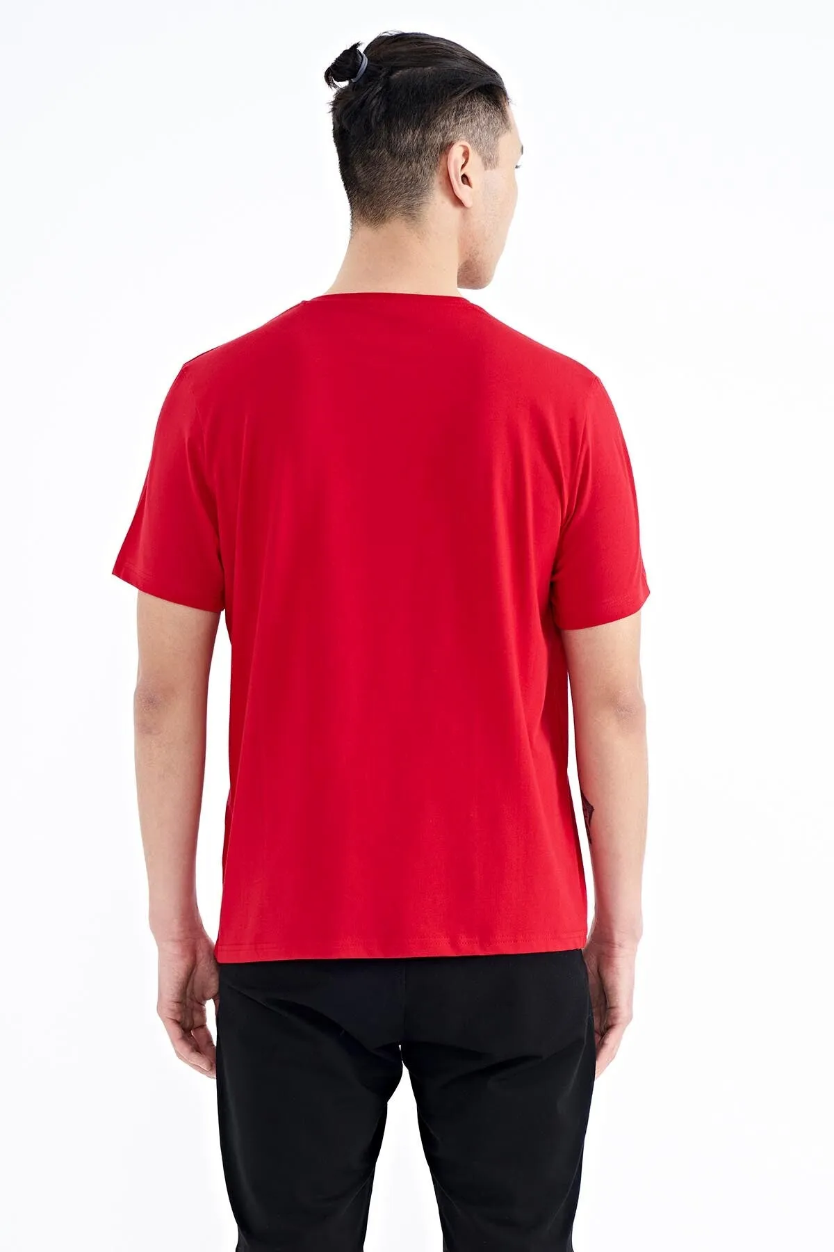 desen baskili standart kalip erkek t-shirt - 88231