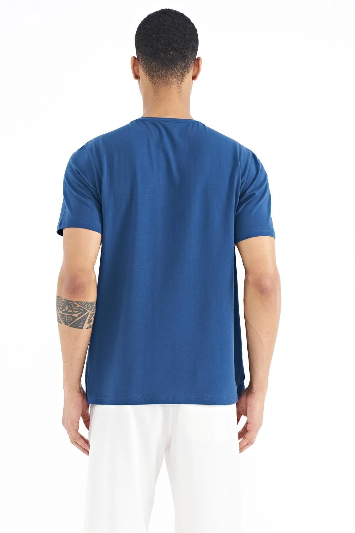 desen baskili standart kalip erkek t-shirt - 88231