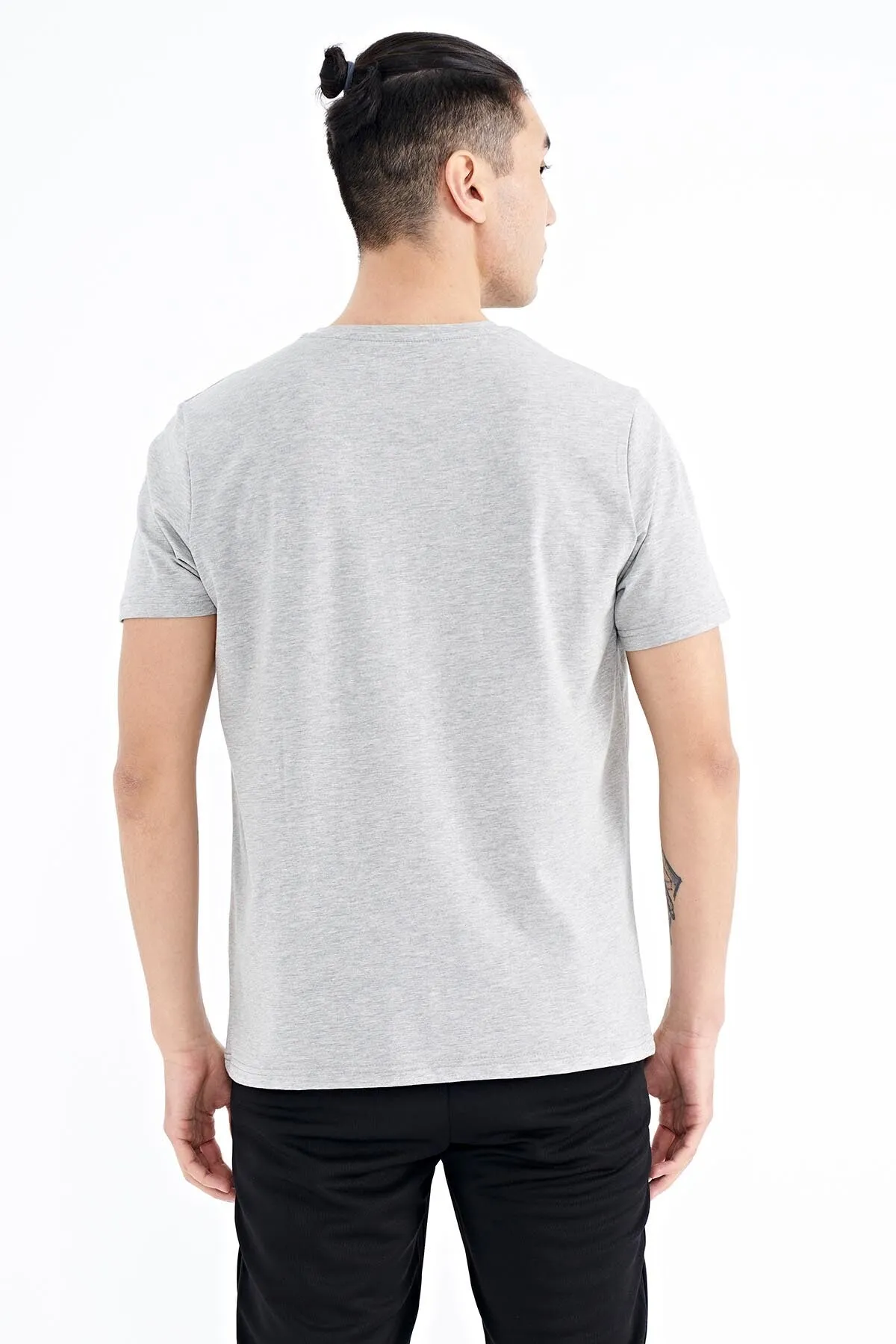 desen baskili standart kalip erkek t-shirt - 88231