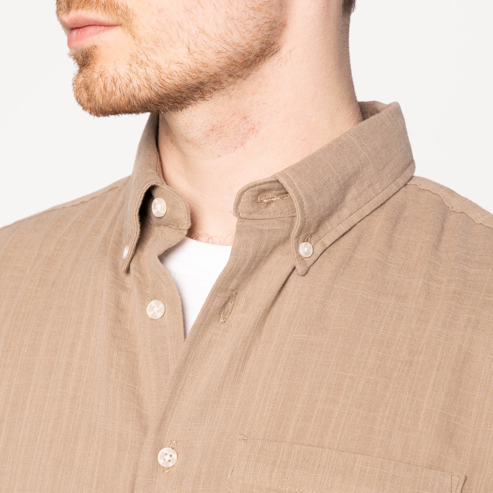 Easy Shirt Double Wave Slub Gauze (Sand)