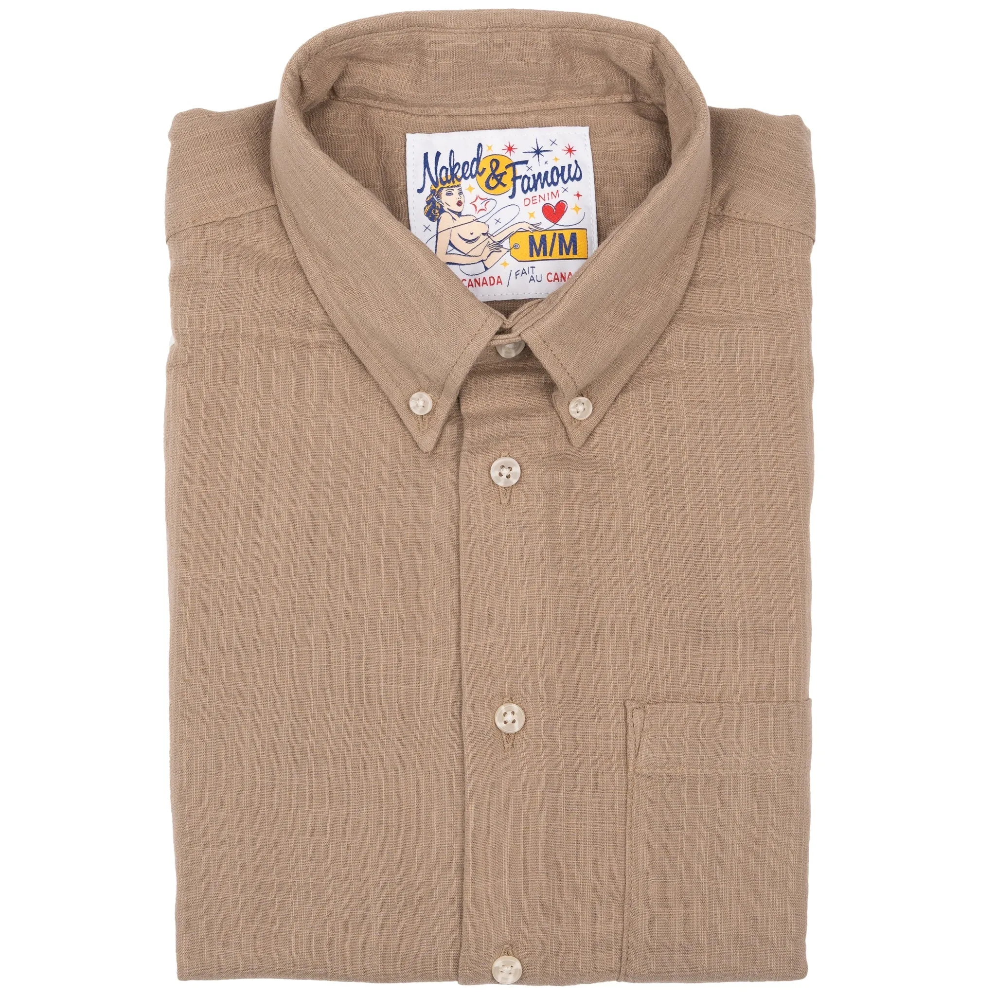 Easy Shirt Double Wave Slub Gauze (Sand)