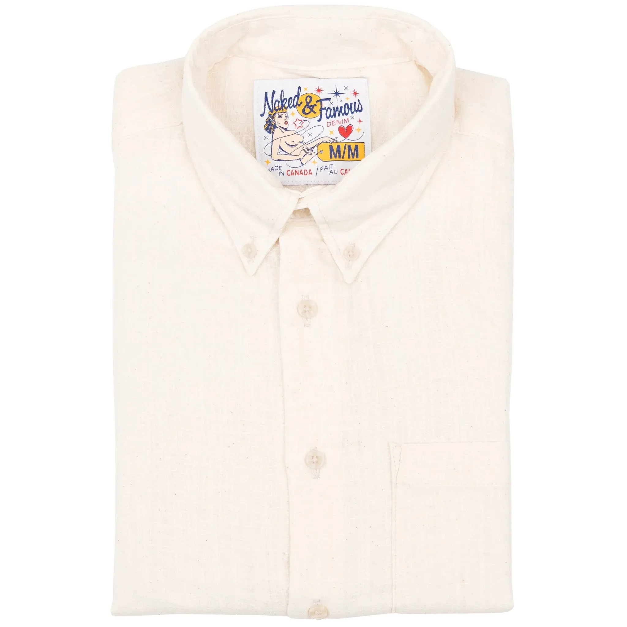 Easy Shirt Double Weave Slub Gauze (White)