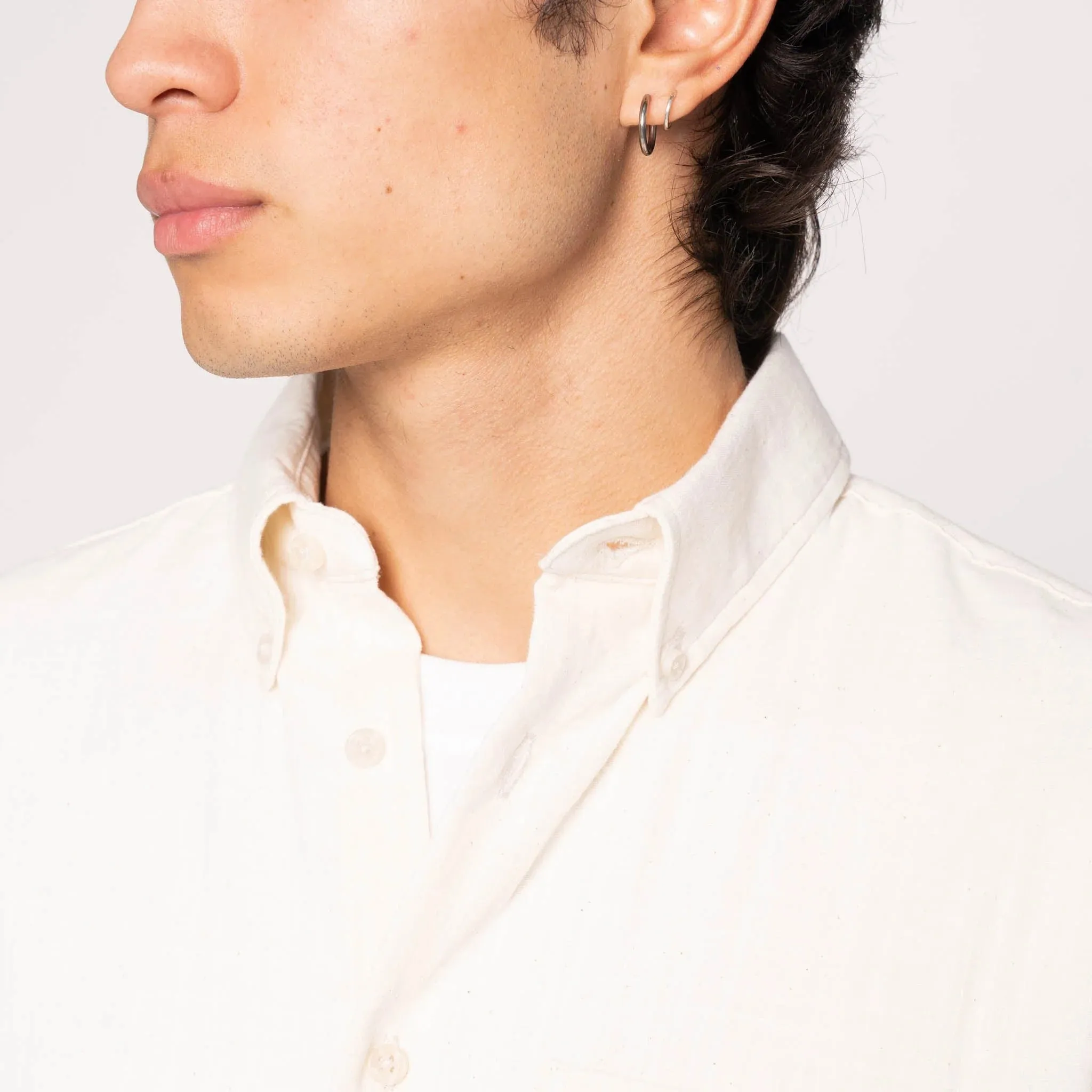 Easy Shirt Double Weave Slub Gauze (White)