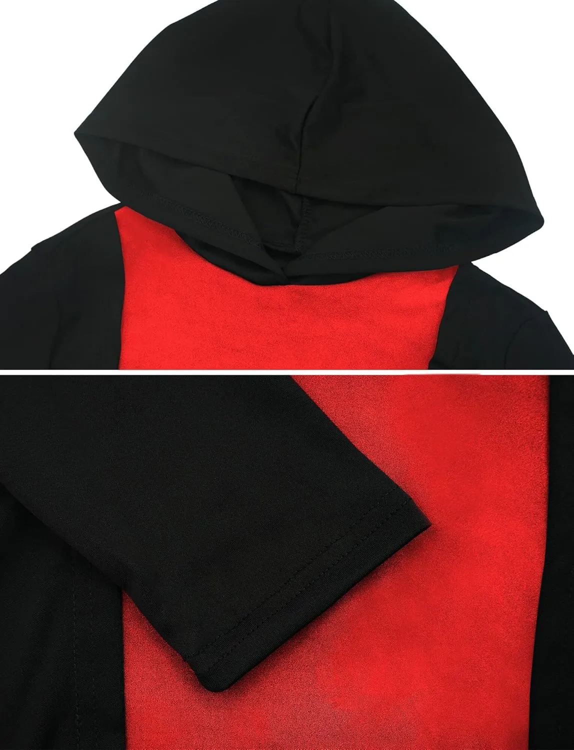 FEOYA Gothic Hooded Sweatshirt Dress for Women High Low Medieval Cloak Robe Steampunk Halloween Dresses Pullover