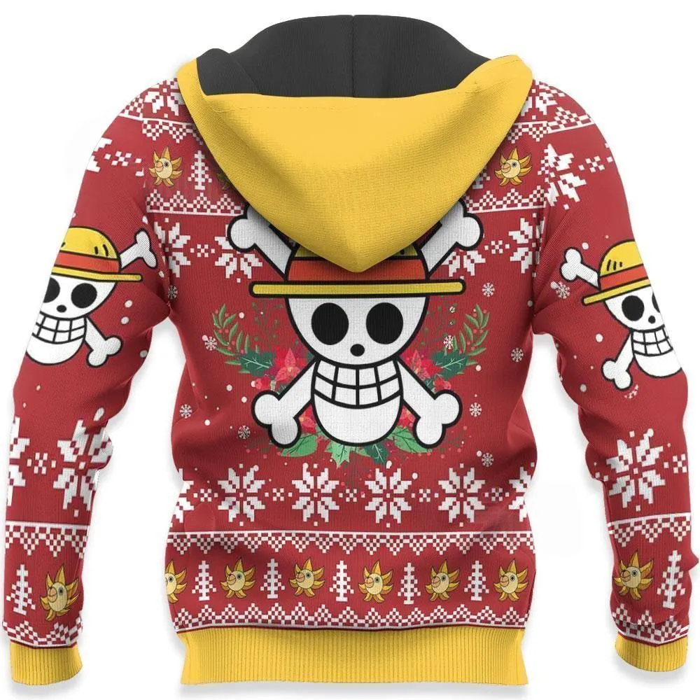 Giftngon - Luffy Ugly Christmas Sweater One Piece Anime Xmas