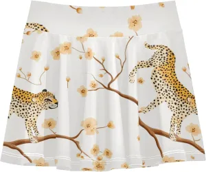 Girls Athletic Skorts with Built in Shorts Flowy Sports Skirts for Kids with Pockets
