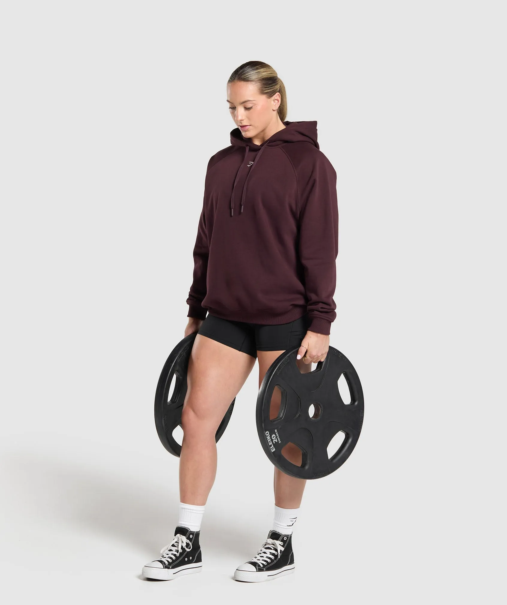 Gymshark Lifting Club Graphic Brushed Hoodie - Depth Purple