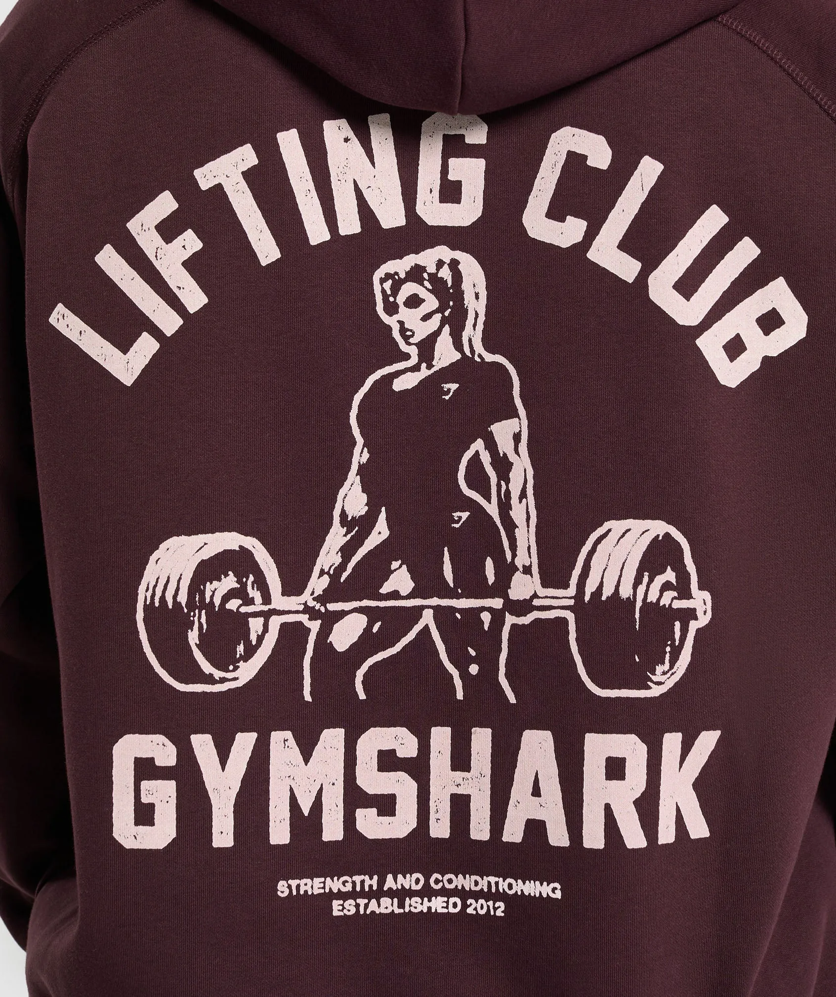 Gymshark Lifting Club Graphic Brushed Hoodie - Depth Purple