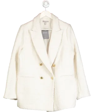H&M Cream Oversized Boucl Blazer UK M