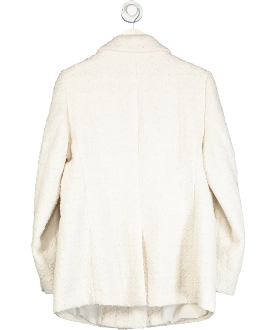 H&M Cream Oversized Boucl Blazer UK M