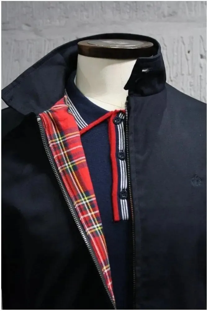 Harrington Cotton Jacket - Navy