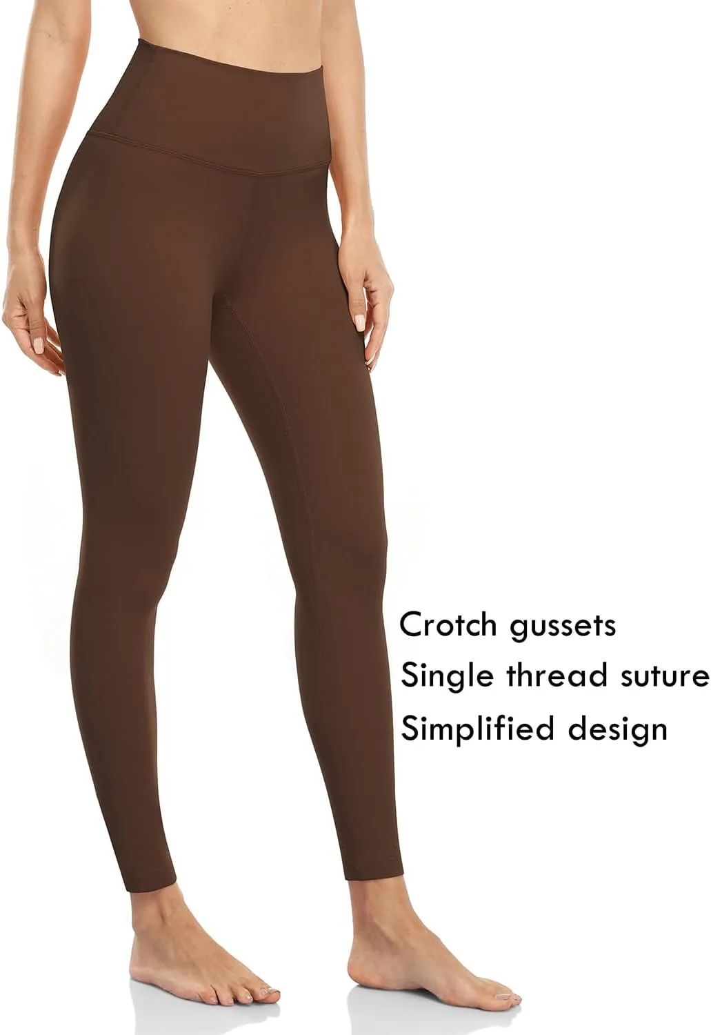 HeyNuts Pure&Plain Workout Pro/Yoga Pro 7/8 Athletic Leggings for Women, High Waisted Compression Tummy Control Pants 25''