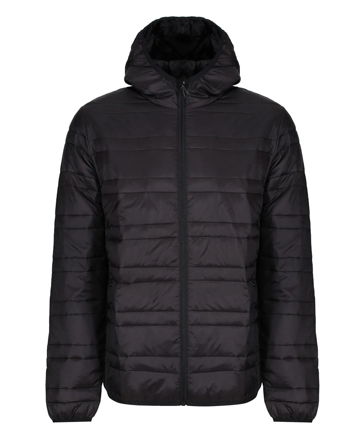Hooded firedown packaway baffle jacket