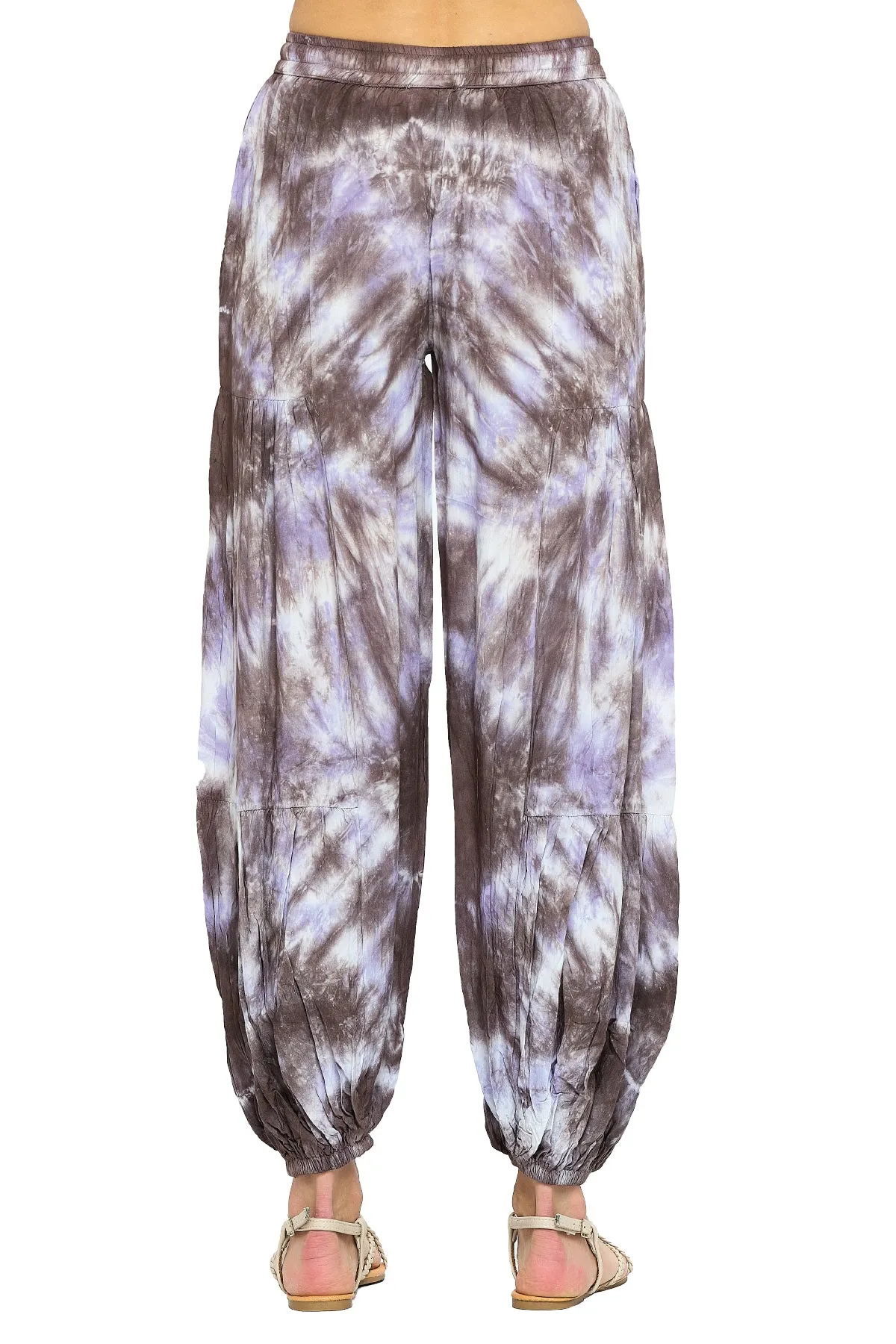 Jogger Pants Tie Dye Tiered Ruffle