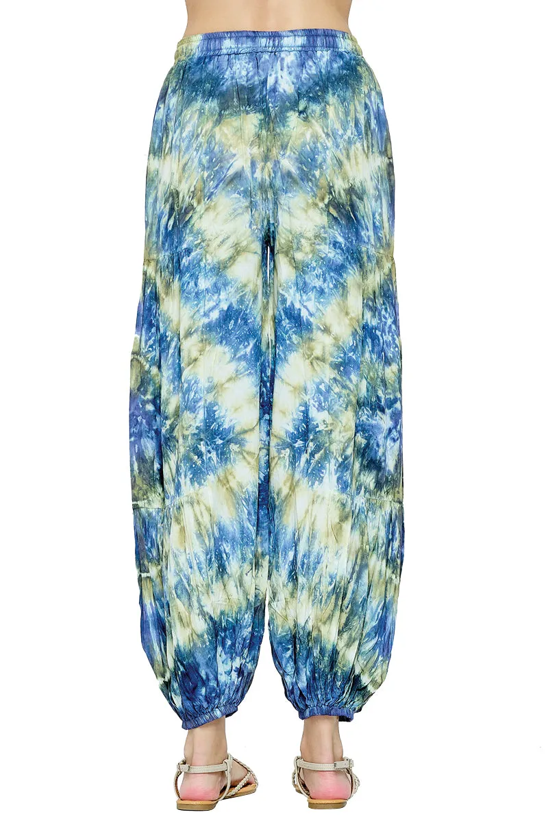 Jogger Pants Tie Dye Tiered Ruffle