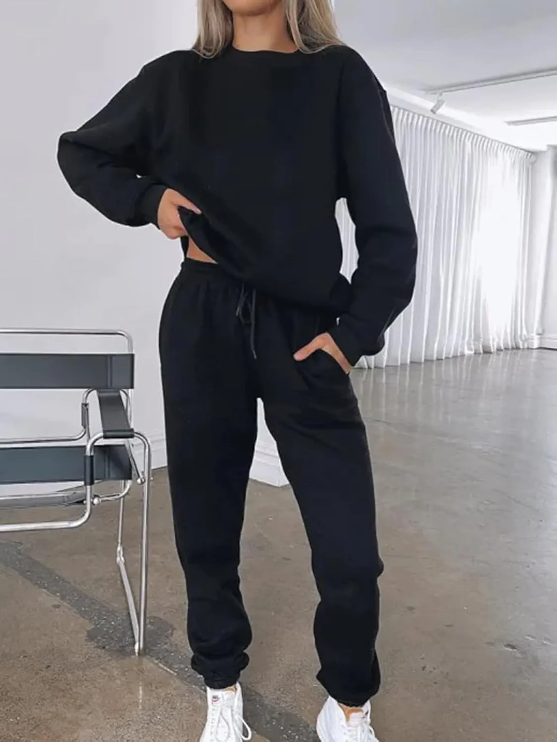 KANSOON Sweatsuits for Women Set 2 Piece Jogging Suit Long Sleeve Pullover Sweatshirts Sweatpants Tracksuit Casual Outfits