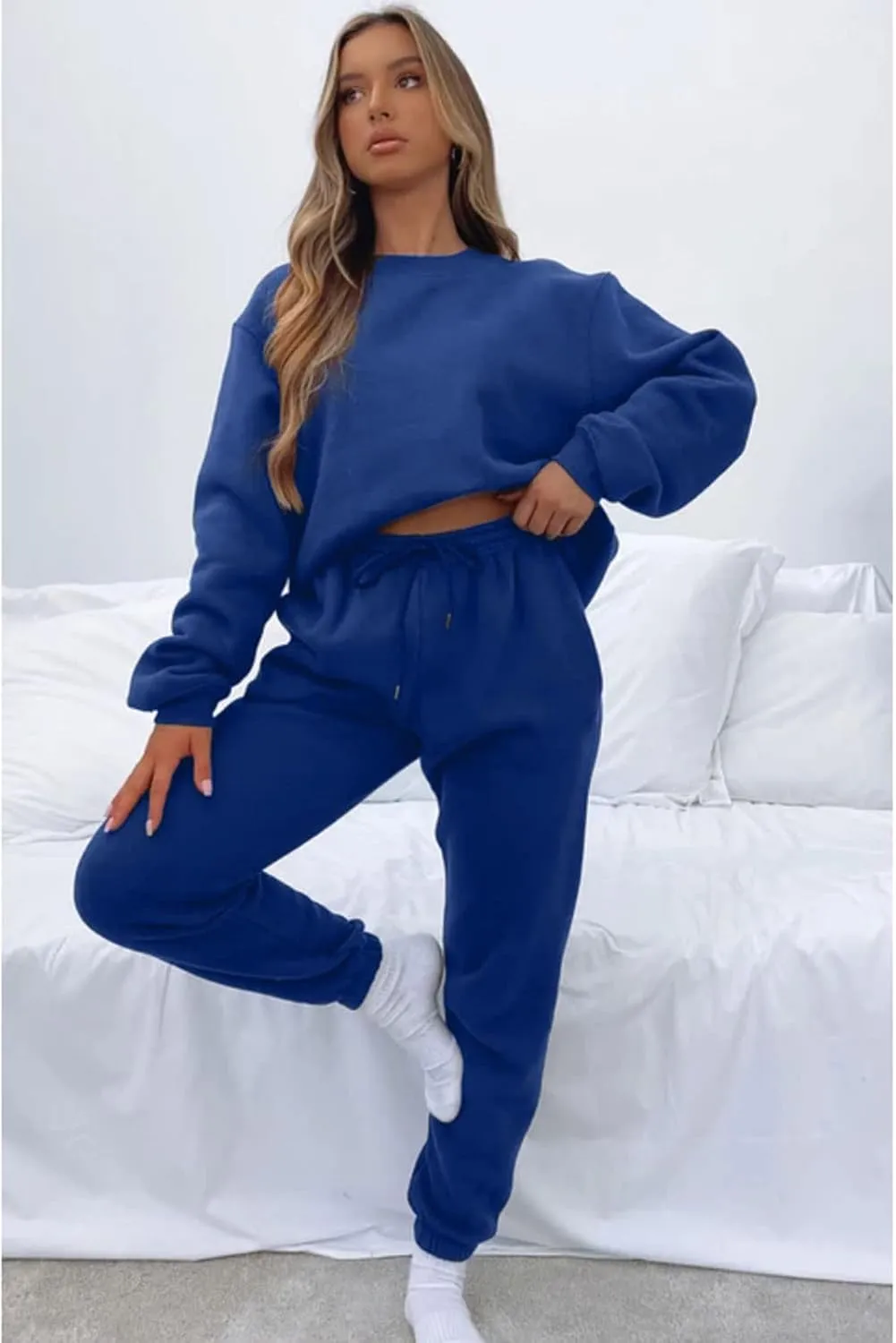 KANSOON Sweatsuits for Women Set 2 Piece Jogging Suit Long Sleeve Pullover Sweatshirts Sweatpants Tracksuit Casual Outfits