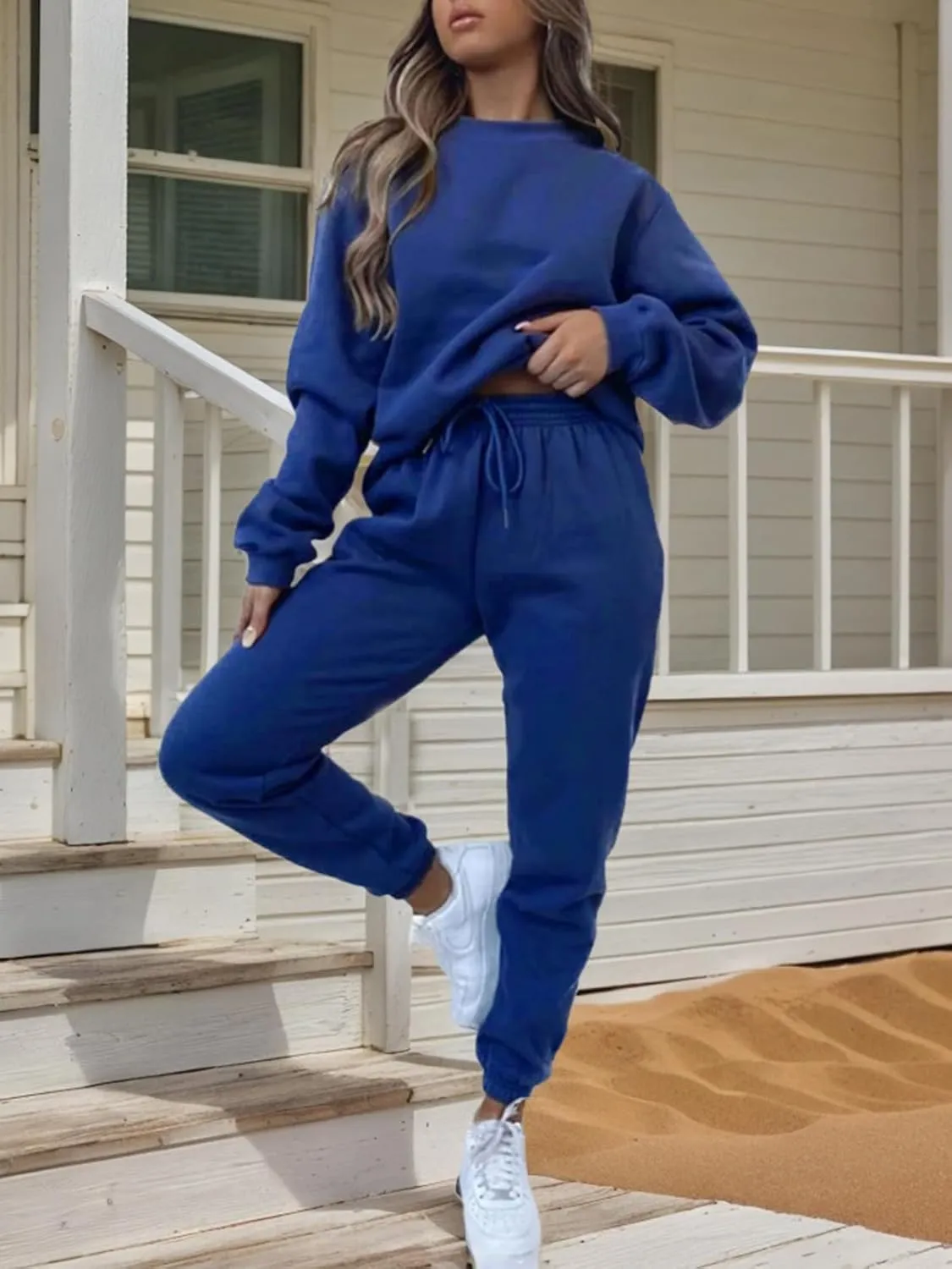 KANSOON Sweatsuits for Women Set 2 Piece Jogging Suit Long Sleeve Pullover Sweatshirts Sweatpants Tracksuit Casual Outfits
