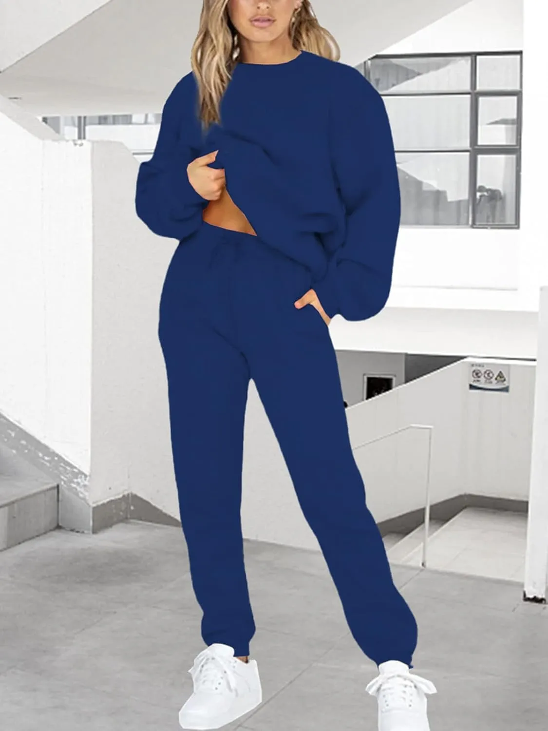 KANSOON Sweatsuits for Women Set 2 Piece Jogging Suit Long Sleeve Pullover Sweatshirts Sweatpants Tracksuit Casual Outfits