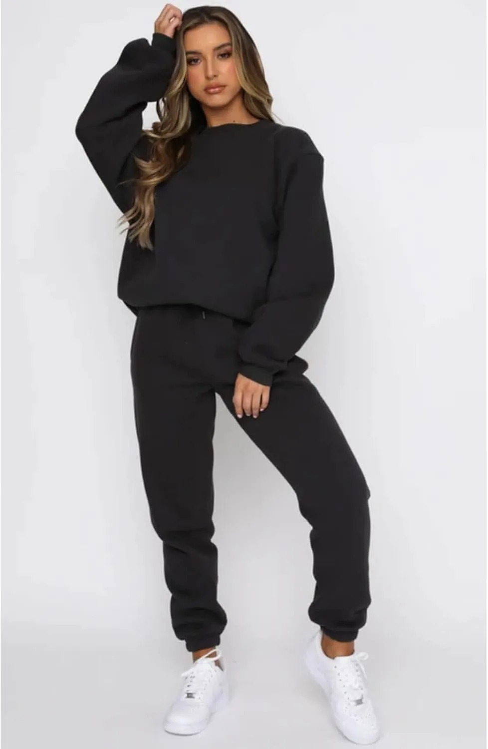 KANSOON Sweatsuits for Women Set 2 Piece Jogging Suit Long Sleeve Pullover Sweatshirts Sweatpants Tracksuit Casual Outfits