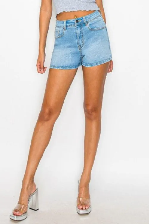 Kick It Up Light Denim Shorts