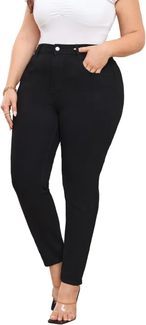 KISSPLUS Plus Size Skinny Jeans for Women High Waist Pencil Women Jeans Curvy High Waist Stretchy Denim Pants for Women