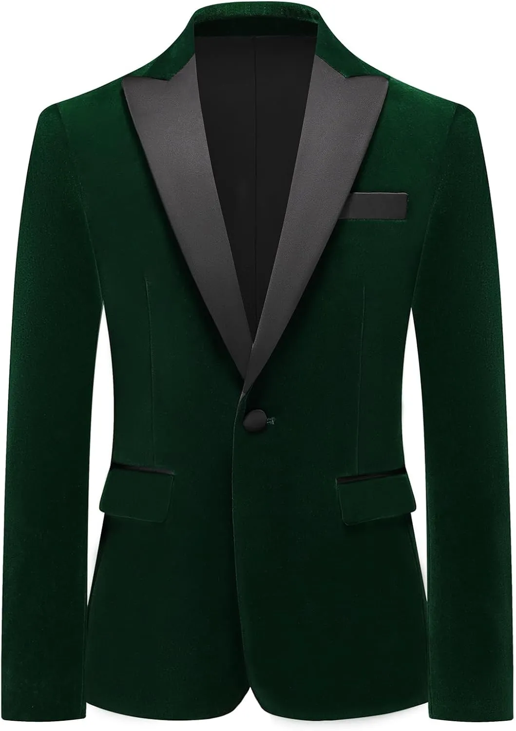 Lamgool Boys Velvet Suit Slim Fit 4 Piece Tuxedo Set with Blazer Jacket Dress Shirt Pant Bow Tie Kids Wedding Formal Outfit