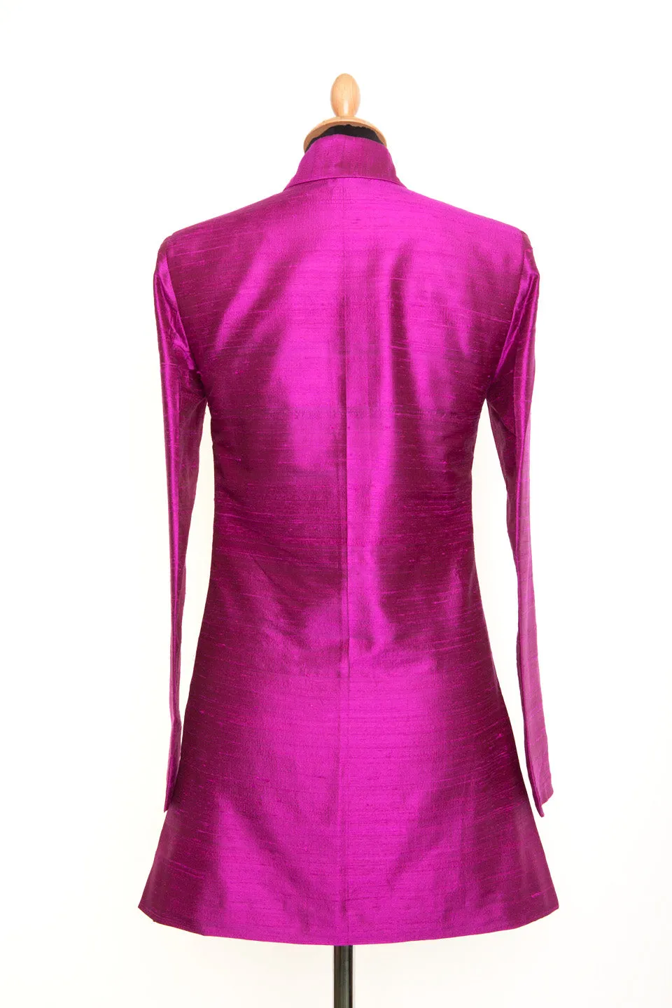 Long Nehru Jacket in Wild Orchid - In Stock Sale