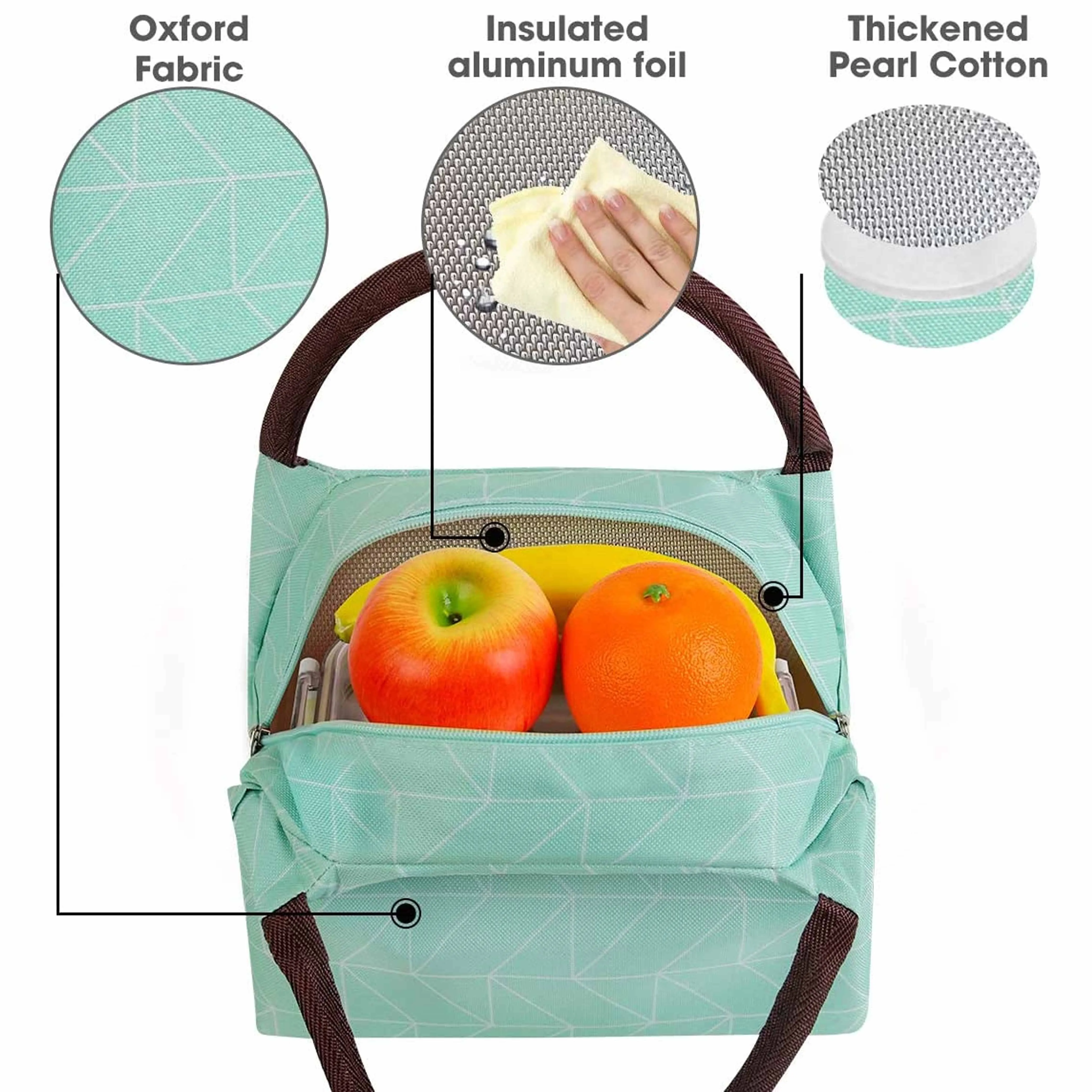 Lunch Bag Women Insulated Thermal Tote Office Picnic Large Capacity Reusable