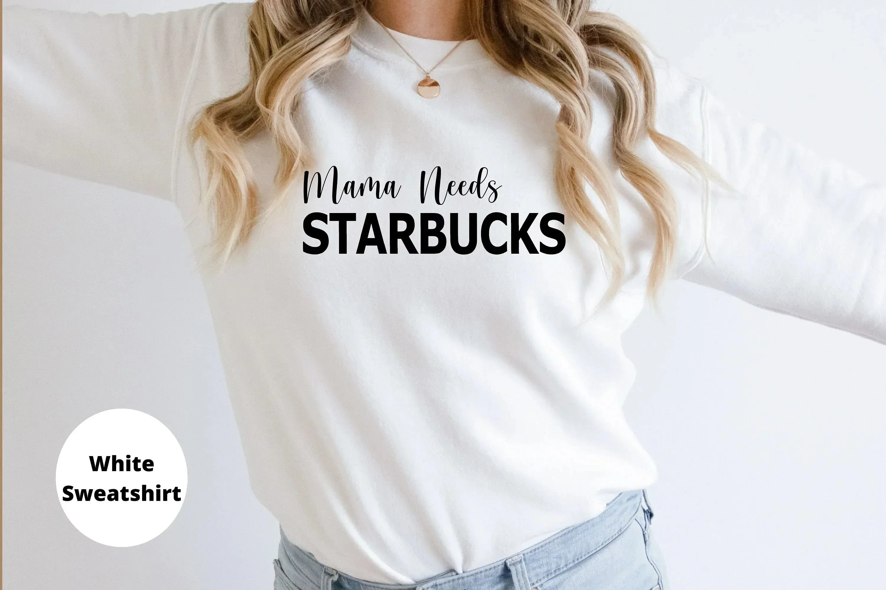 Mama Needs Coffee Sweatshirt, Coffee Lovers Gift for Mom