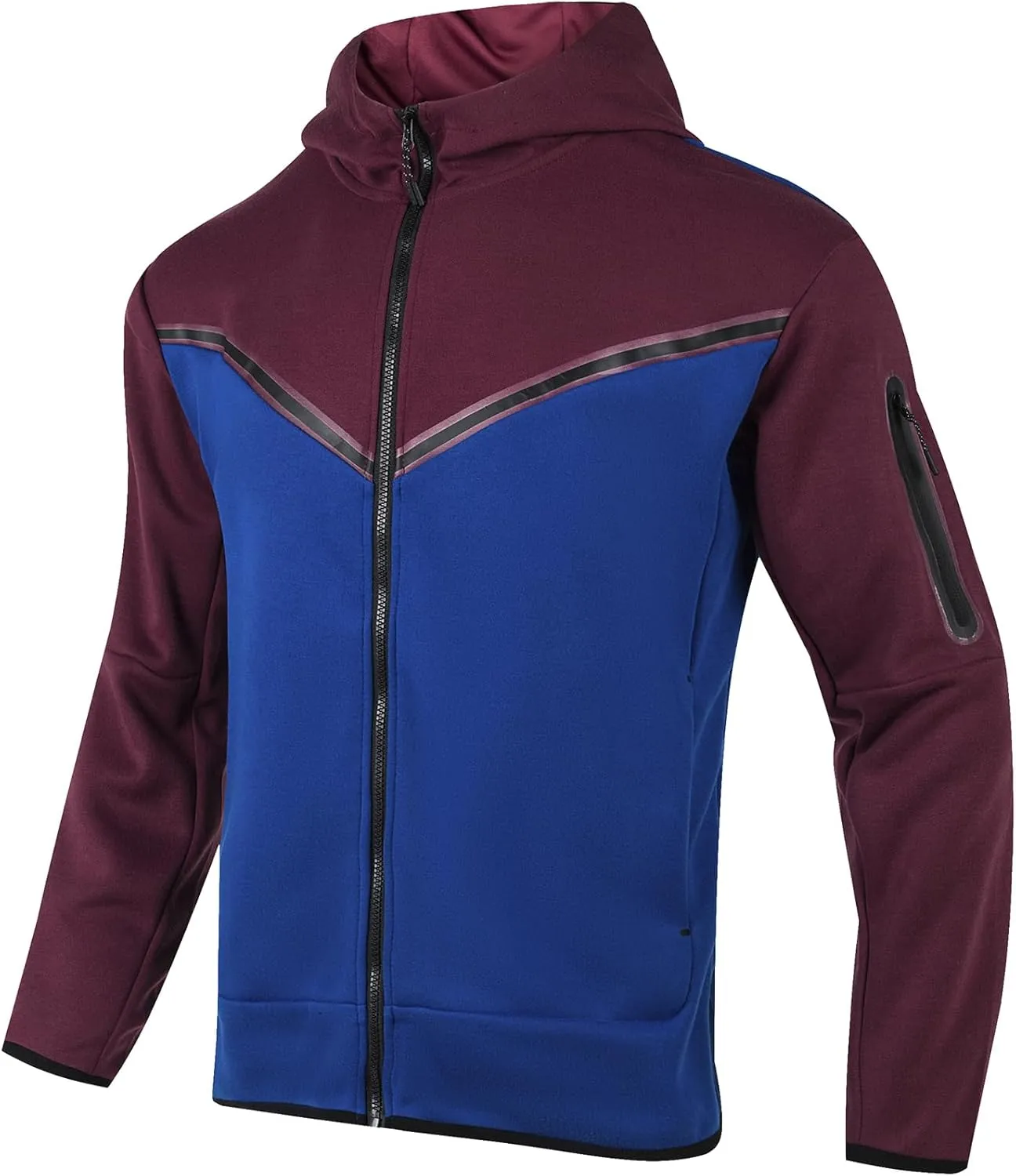 Men's Tracksuits Sweatsuits For Men Hooded Tracksuit Sweatsuit Long Sleeve Full-Zip Jogging Sweatpants 2 Piece