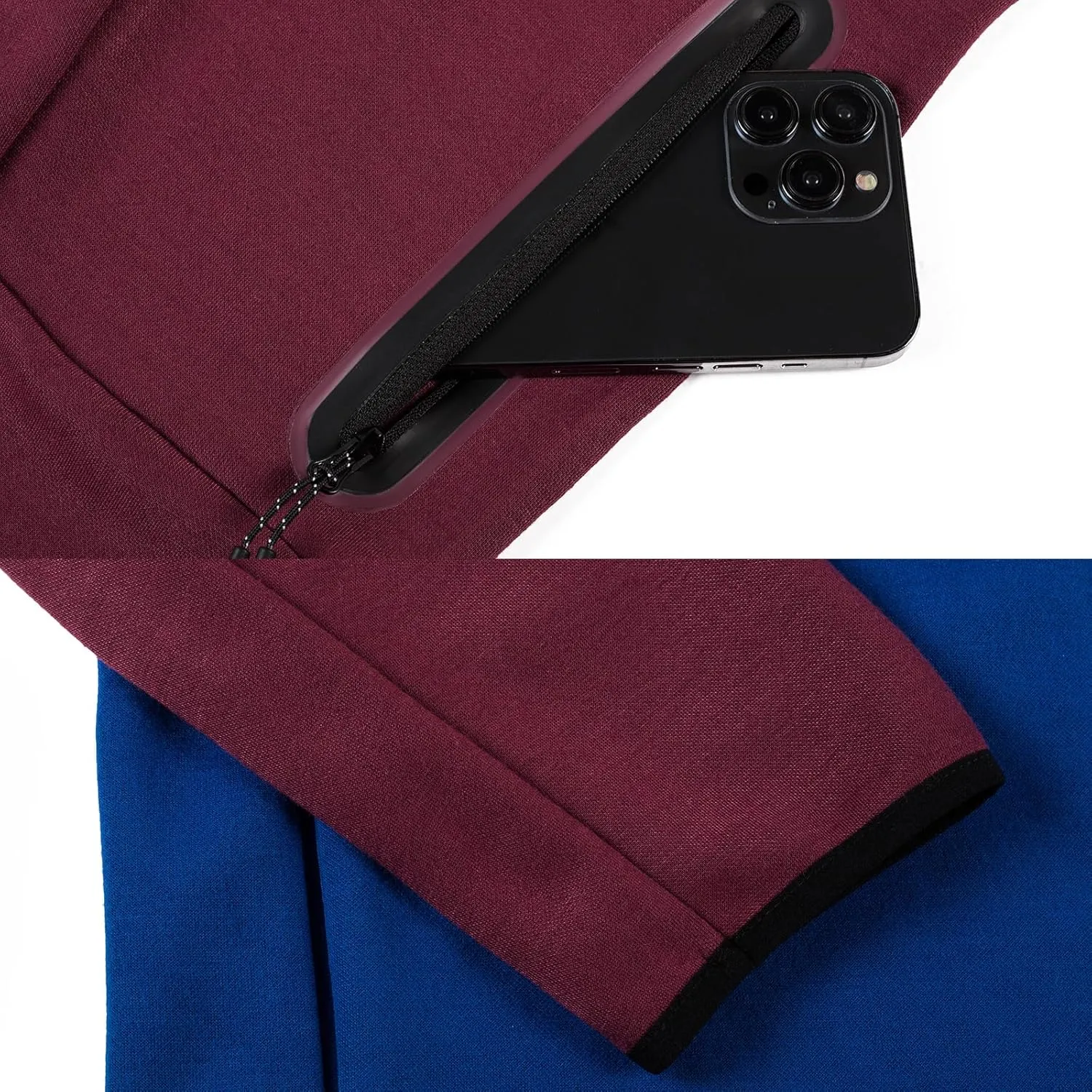 Men's Tracksuits Sweatsuits For Men Hooded Tracksuit Sweatsuit Long Sleeve Full-Zip Jogging Sweatpants 2 Piece