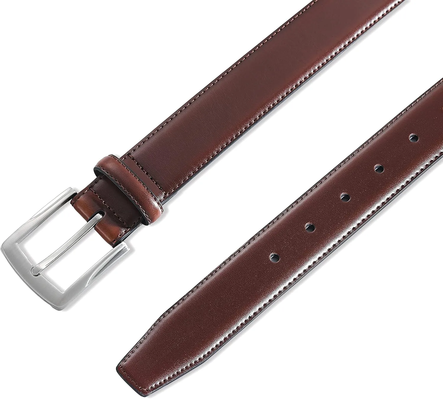 MILORDE Men's Genuine Leather Dress Belt, Handmade, 100% Cow Leather, Fashion & Classic Designs for Work Business and Casual